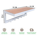 Ver imagem 6 de Porta Chaves Strassis Design Mdf Sd-3506 Branco