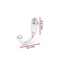 Ver imagem 2 de Cabide P/roupa Cabides Gancho Parede Metal Kit 20 Pcs Barato: Cromado