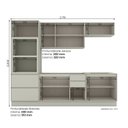 Ver imagem 3 de Cozinha Compacta 100% MDF Torre Quente 2 Fornos e Balcão 80cm com Tampo para Cooktop Fineze