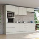 Ver imagem 1 de Cozinha Compacta 100% MDF Torre Quente 2 Fornos e Balcão 80cm com Tampo para Cooktop Fineze