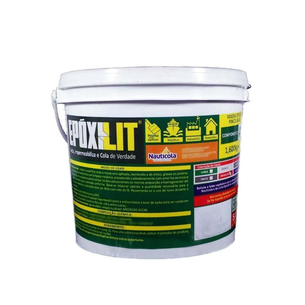 Resina Epoxilit Massa Pincelável Impermeabilizante 3kg Color:vermelho - 2
