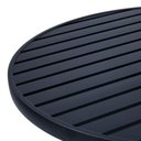 Ver mais imagens de Mesa 1,20m Ripada + 4 Cadeiras Aluminio Tela Preta para Piscina Jardim