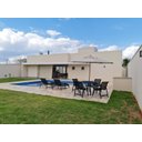 Ver imagem 6 de Mesa 1,20m Ripada + 4 Cadeiras Aluminio Tela Preta para Piscina Jardim