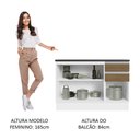 Ver imagem 5 de Balcão de Pia Cozinha 100% MDF 120 cm 3 Portas e 2 Gavetas Branco/Rustic Acordes Madesa