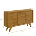 Ver imagem 3 de Buffet Vertex 2 Portas e 3 Gavetas 137 cm Naturalle - Mavaular