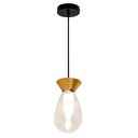 Ver imagem 1 de Pendente Luminaria Lustre Kito Bronze e Transparente (D)13cm (A)24,5cm 1X25W G9