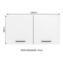 Ver imagem 4 de Armário Aéreo Multiuso 120cm 2 Portas Agata Madesa