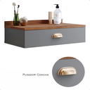 Ver imagem 5 de Penteadeira Suspensa Gloss - Cinza / Freijó