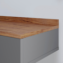 Ver imagem 4 de Penteadeira Suspensa Gloss - Cinza / Freijó