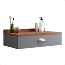 Ver imagem 1 de Penteadeira Suspensa Gloss - Cinza / Freijó