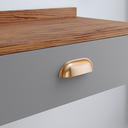 Ver imagem 3 de Penteadeira Suspensa Gloss - Cinza / Freijó