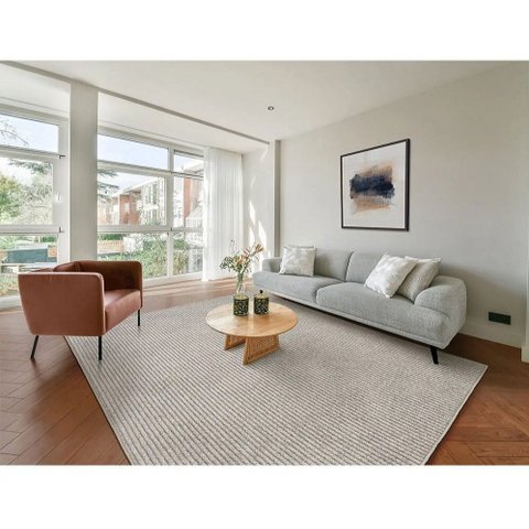 Tapete São Carlos Mariana Alto Relevo 2,00 X 2,50 Prata/bege