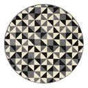 Ver imagem 1 de Tapete Aspect Black Tiles 2,5m Redondo São Carlos Geometrico