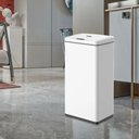Ver imagem 2 de Lixeira Automática Retangular 50 Litros com Sensor Branca