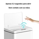 Ver imagem 4 de Lixeira Automática Retangular 50 Litros com Sensor Branca