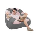 Ver imagem 2 de Poltrona Paloma Escritório Sala Pé Plástico Suede Cinza e Suede Rosa Bebê - Dominic Decor
