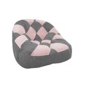 Ver imagem 1 de Poltrona Paloma Escritório Sala Pé Plástico Suede Cinza e Suede Rosa Bebê - Dominic Decor
