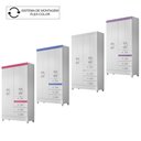Ver imagem 3 de Guarda Roupa Solteiro Moval Sobral Branco/ Rosa/ Lilás/ Azul Flex 4 Portas 4 Gavetas
