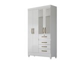 Ver imagem 4 de Guarda Roupa Solteiro Moval Sobral Branco/ Rosa/ Lilás/ Azul Flex 4 Portas 4 Gavetas