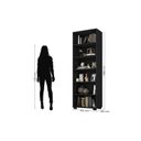 Ver imagem 4 de Kit 3 Estantes para Livros 5 Prateleiras 188CMX60,5cm Office Preto/Tx