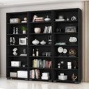 Ver imagem 1 de Kit 3 Estantes para Livros 5 Prateleiras 188CMX60,5cm Office Preto/Tx