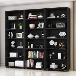 Kit 3 Estantes para Livros 5 Prateleiras 188cmx181,5cm Office - 1