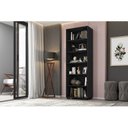 Ver imagem 3 de Kit 3 Estantes para Livros 5 Prateleiras 188CMX60,5cm Office Preto/Tx