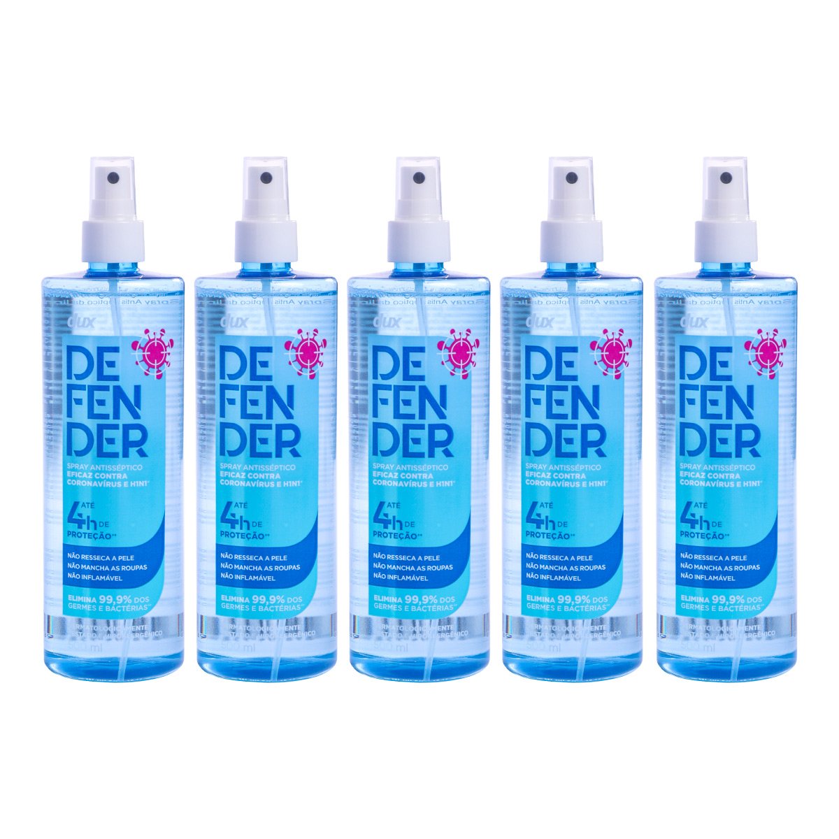 Kit 5 Unidades Dux Defender Spray 500ml | MadeiraMadeira