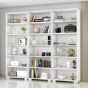Ver imagem 1 de Kit 3 Estantes para Livros 5 Prateleiras 188CMX60,5cm Office Branco/Tx