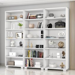 Kit 3 Estantes para Livros 5 Prateleiras 188cmx181,5cm Office - 1