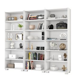 Kit 3 Estantes para Livros 5 Prateleiras 188cmx181,5cm Office - 2