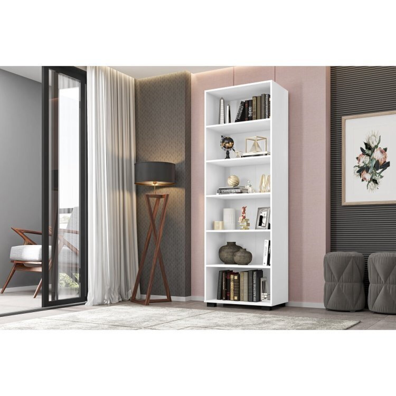 Kit 3 Estantes para Livros 5 Prateleiras 188cmx181,5cm Office - 5