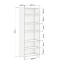 Ver imagem 4 de Kit 3 Estantes para Livros 5 Prateleiras 188cmx181,5cm Office