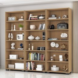 Kit 3 Estantes para Livros 5 Prateleiras 188cmx181,5cm Office - 1