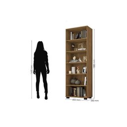 Kit 3 Estantes para Livros 5 Prateleiras 188cmx181,5cm Office - 6