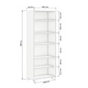 Ver imagem 4 de Kit 3 Estantes para Livros 5 Prateleiras 188CMX181,5cm Office Marrom/Freijó