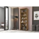 Ver imagem 3 de Kit 2 Estantes para Livros 5 Prateleiras 188CMX121M Office Marrom/Freijó