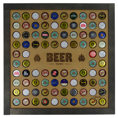 Porta Tampa de Garrafa de Cerveja Quadro Decorativo Mdf