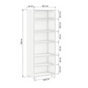 Ver imagem 3 de Kit 2 Estantes para Livros 5 Prateleiras 188CMX121M Office Branco/Tx