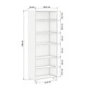 Ver imagem 4 de Kit 2 Estantes para Livros 5 Prateleiras 188cmx121m Office