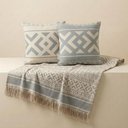 Ver imagem 3 de Kit Manta e Almofadas Decorativas para Sofá Imperial Azul Nevoa - Nexta Casa