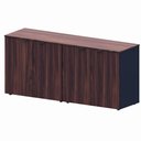 Ver imagem 2 de Armário Baixo Escritório 4 Portas C/ Chave 160 Cm F5 Office Cor:louro Preto com Preto