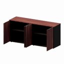 Ver imagem 4 de Armário Baixo Escritório 4 Portas C/ Chave 160 Cm F5 Office Cor:louro Preto com Preto