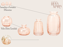 Ver imagem 3 de Trio Vaso Decorativo de Vidro Cristal Redondo Enfeite Sala