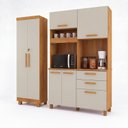 Ver imagem 2 de Kit Armário Multiuso Toronto + Armário de Cozinha Viena 100% MDF Yescasa