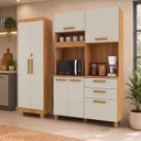 Ver imagem 1 de Kit Armário Multiuso Toronto + Armário de Cozinha Viena 100% MDF Yescasa