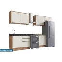 Ver imagem 3 de Cozinha Completa Versalis 6 Peças (3aéreos+2balcões+1complemento) C6p161 Freijo/cinza Argila -