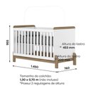 Ver imagem 3 de Berço Mini Cama Ternura Branco/jequitibá Hp - Henn