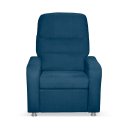 Ver imagem 3 de Poltrona Papai Confortável Suede Azul Marinho Sistema Reclinável e Inclinável Mecanismo Manual