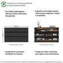 Ver imagem 3 de Cômoda com 6 Gavetas 120cm Multimóveis Mp4396 Preto